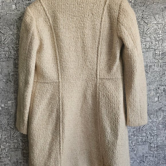 H&M Beige Short wool-blend coat- Size 10 - Picture 3 of 8